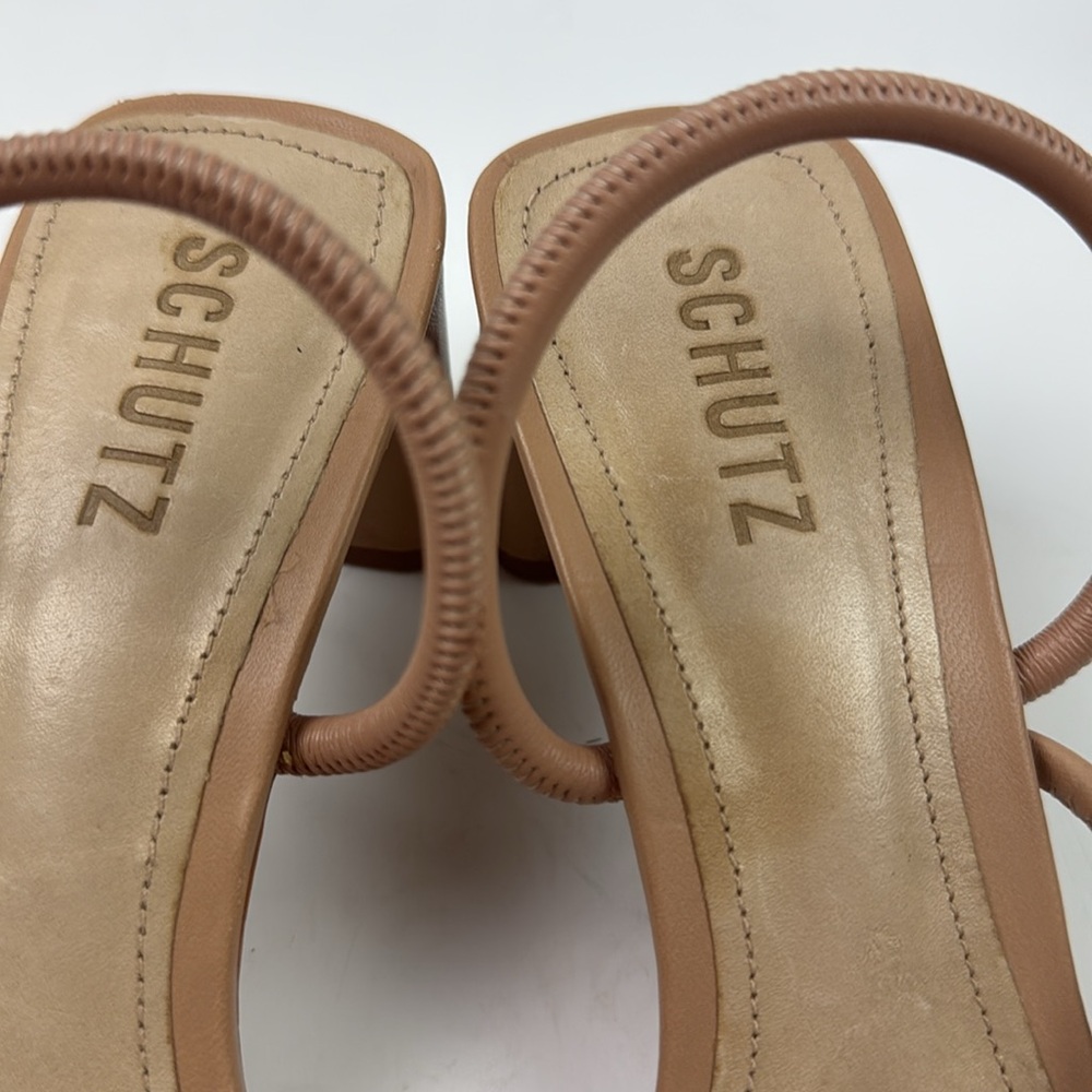 Schutz Chessie Mid Sandal in True Beige - Picture 5 of 9